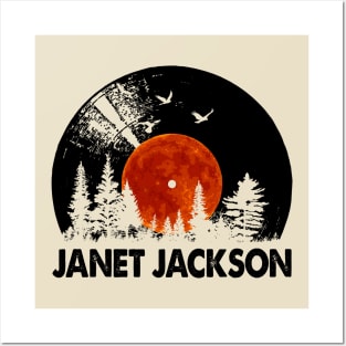 Janet Name Record Music Forest Gift Posters and Art